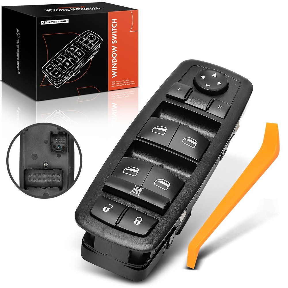 A-Premium Front Left Master Window Switch for Jeep Cherokee 14-16 Chrysler 200