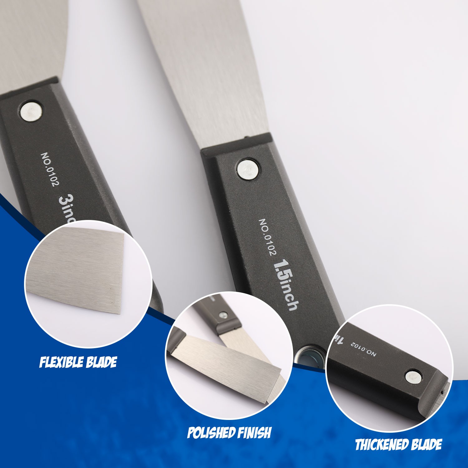 7pcs Plastering Knife Set: Drywall Plaster, Wall Scraping, Portable Home Spatula