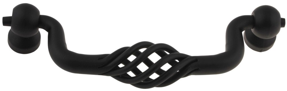 (5 Pack) 3-3/4 inch Forged Iron Collection Bird Cage Bail Pull Flat Black