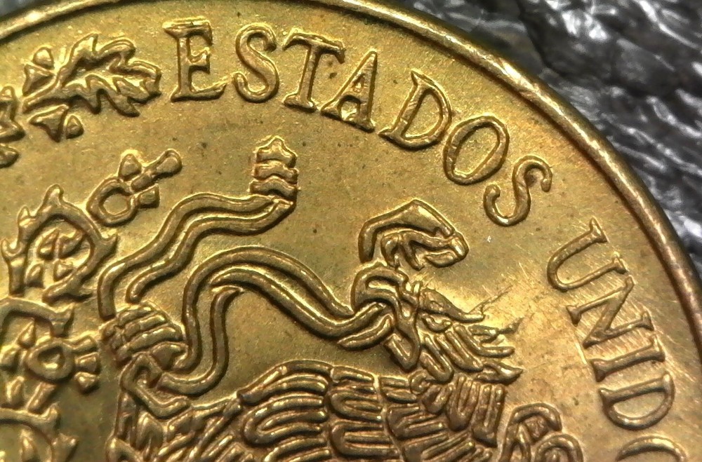 1971 Mexico 5 Centavos w/ Double Die DDR Error (E5432)