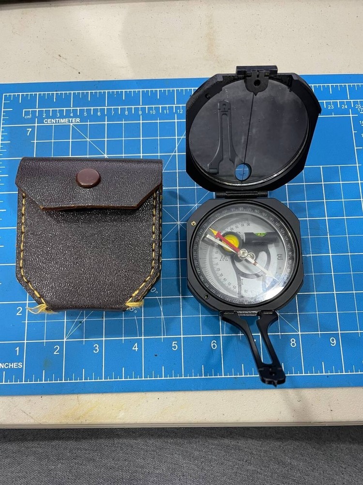 Lutz M2 ARTILLERY COMPASS w/ Leather Case