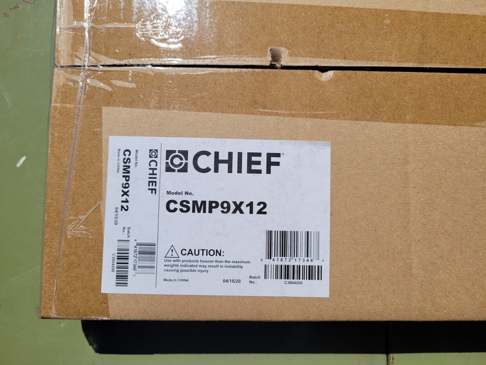 Brand New Chief CSMP9X12 Proximity Component Storage Panel Mounting Panel Black