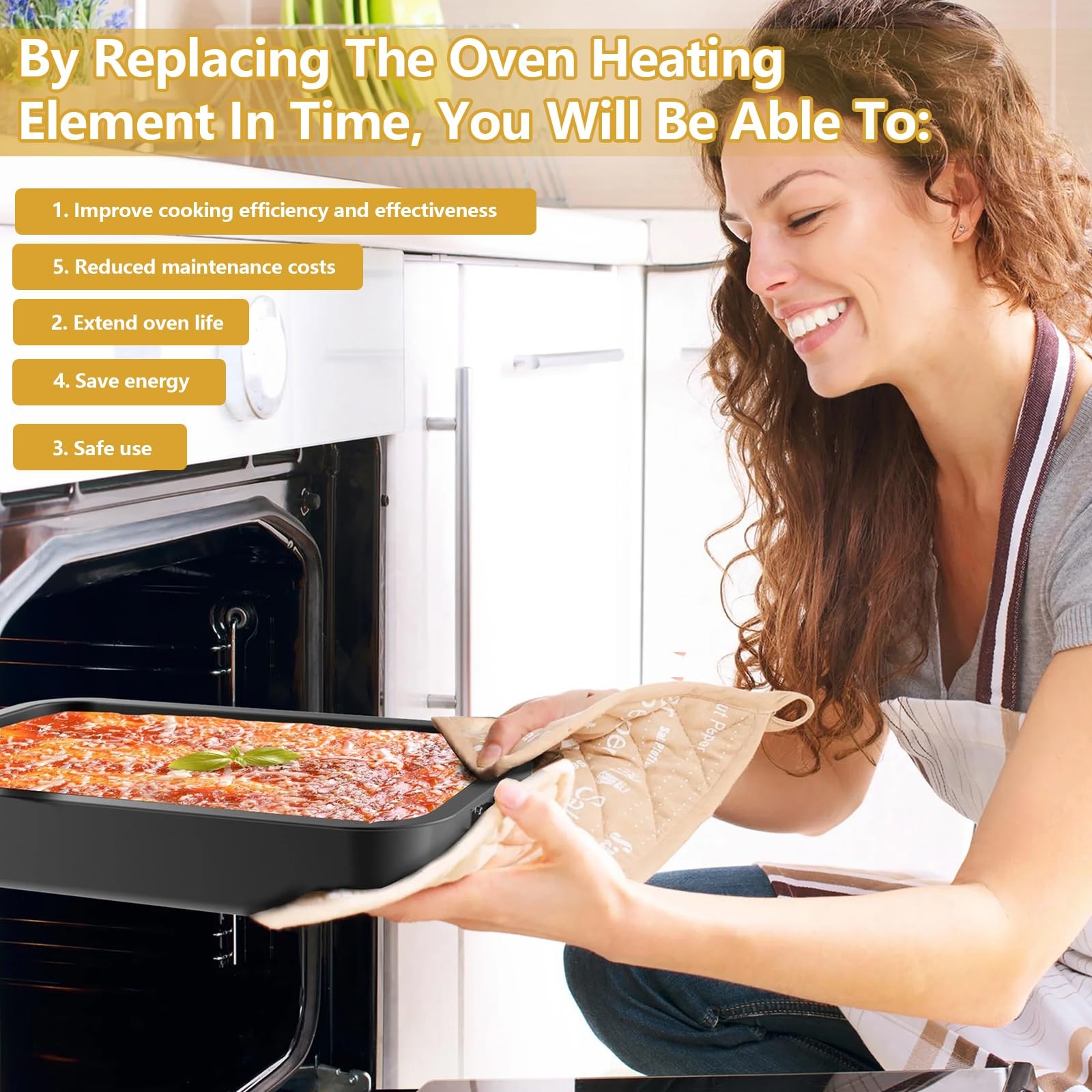 Upgraded WP9760774 Oven Range Broil Element Replacement for Whirlpool 8301514...