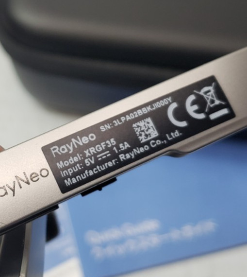 RayNeo - Air 3s AR/XR Smart Glasses with 201" Micro OLED - Dark Gray *Used, Flaw