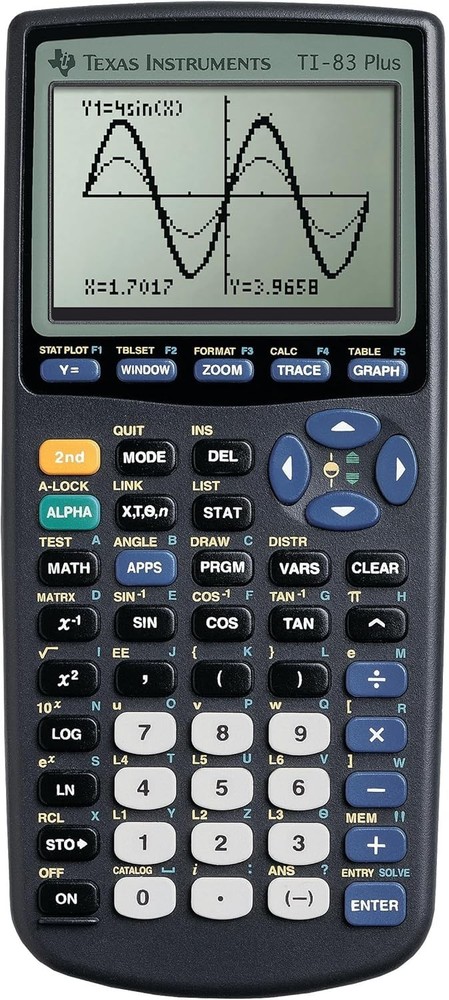 Graphing Calculator, Plastic, Standard Size, SAT PSAT ACT AP IB, Multi-Function