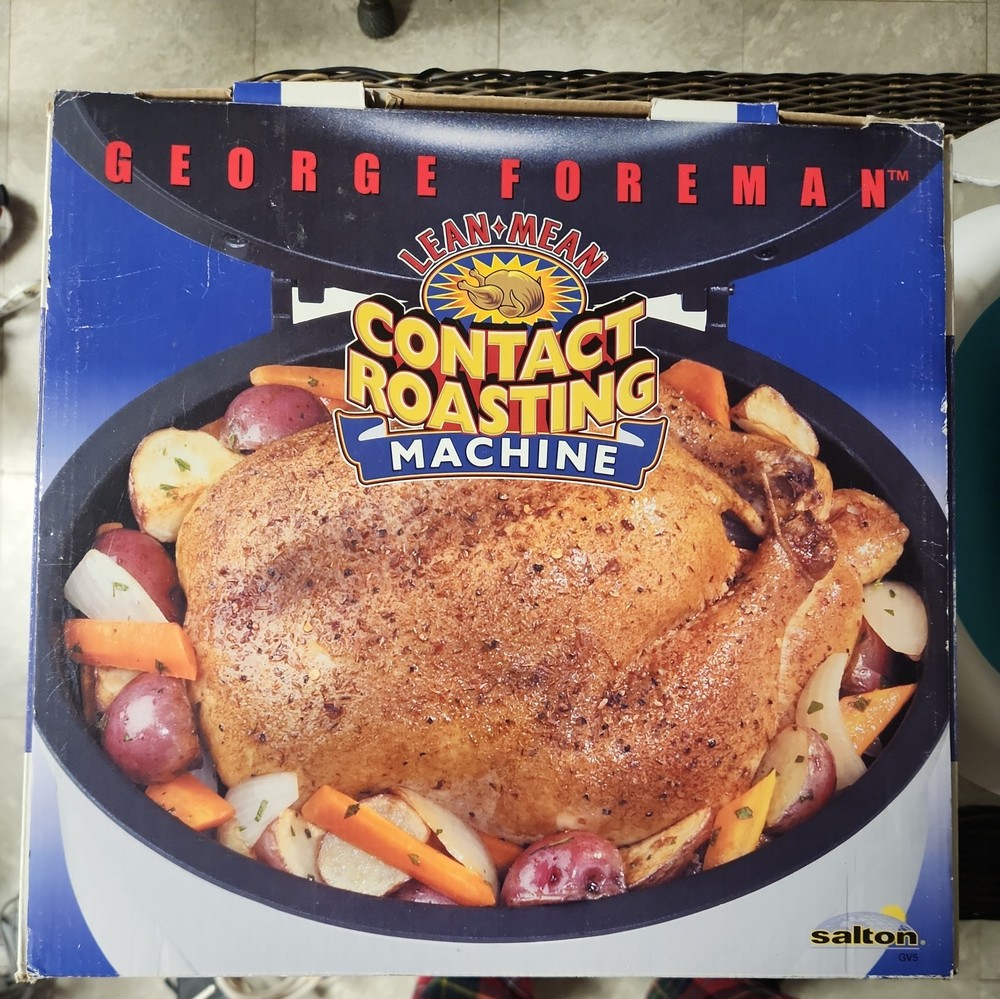 George Foreman Lean Mean Contact Roasting Machine Roaster New Open Box