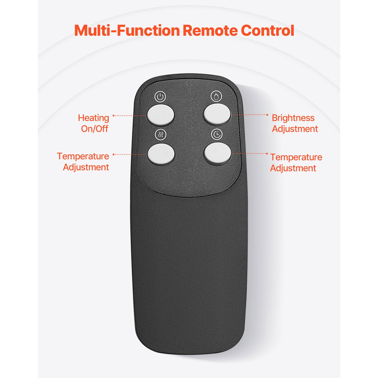 Uimoso 33-Inch Freestanding Electric Fireplace Heater with 1500W Mantel in White