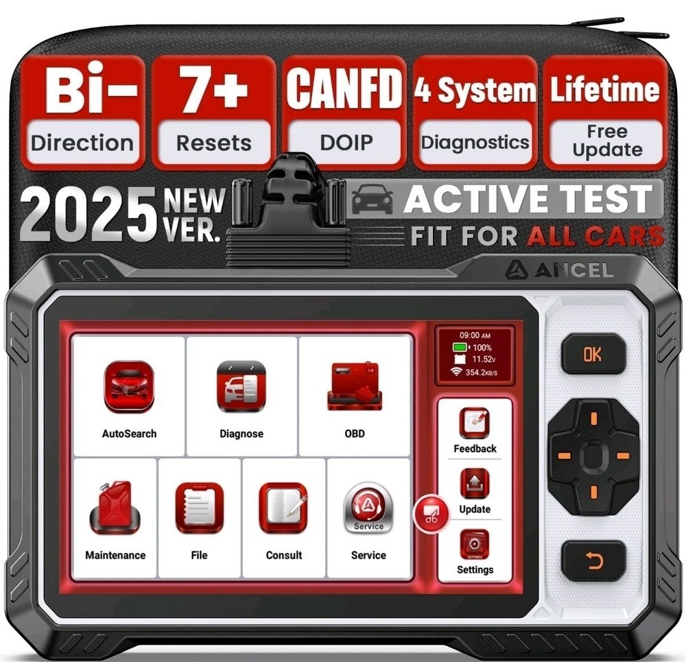 ANCEL FX6000 Bidirectional OBD2 Scanner 10+ Active Test & 7 Reset Services,Top🔥