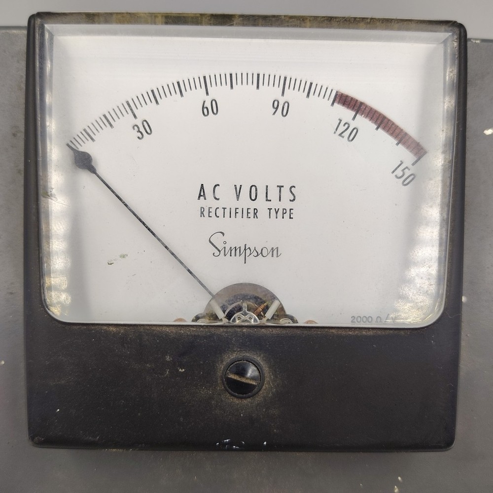 Vintage Simpson Meter + Ohmite VT-02 Variable Transformer Box – Untested