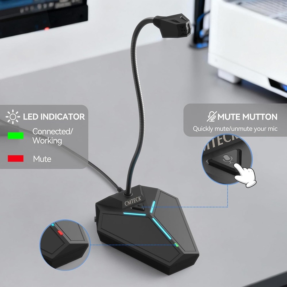 CMTECK CM-G006 USB Computer Microphone - Black