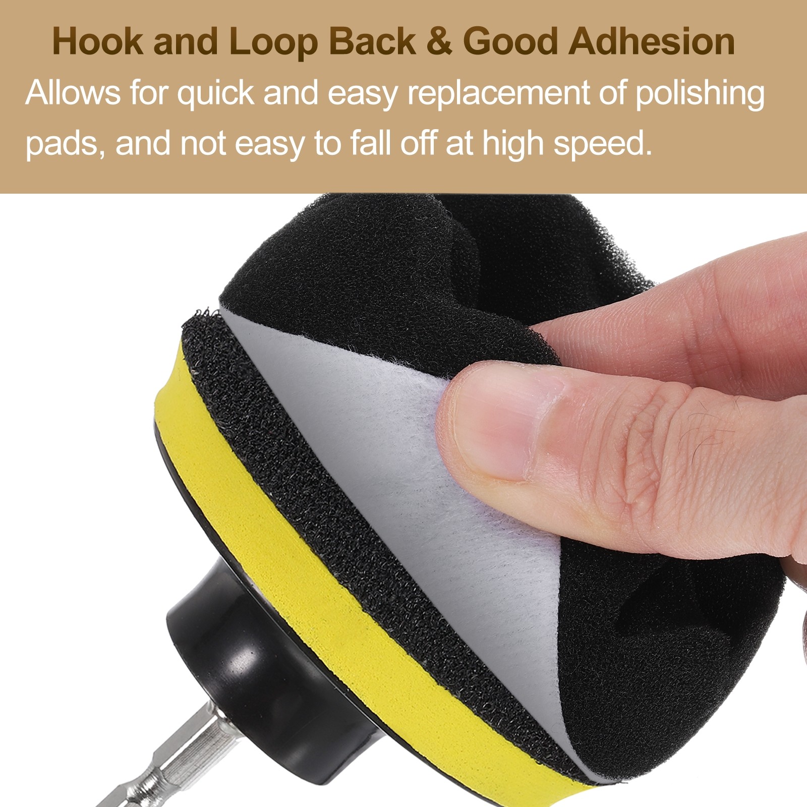 2pcs Buffing Sponge Pads 6" Polishing Wheel Waffle Finishing Grip Pad Black