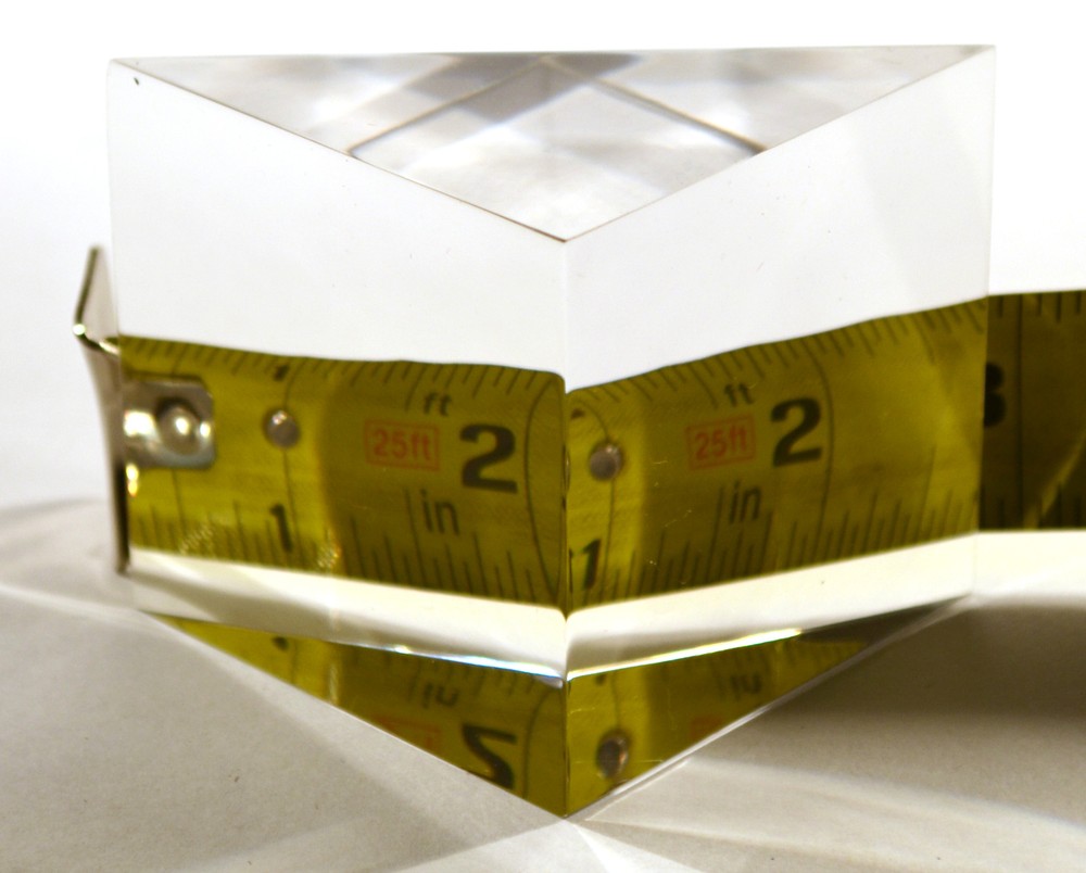 Right Angled Prism, 74mm Length, 50mm Hypotenuse - Acrylic - Eisco Labs