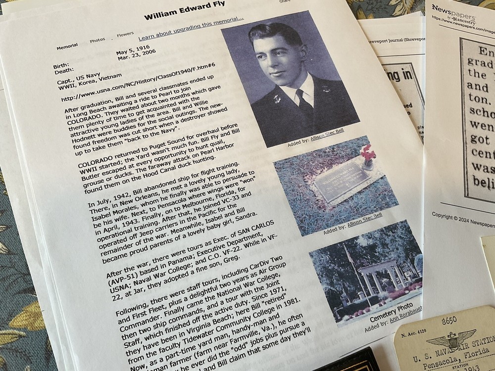 ORIGINAL WWII USN NAVAL AVIATOR PILOT CERTIFICATE ETC GROUPING VC-33