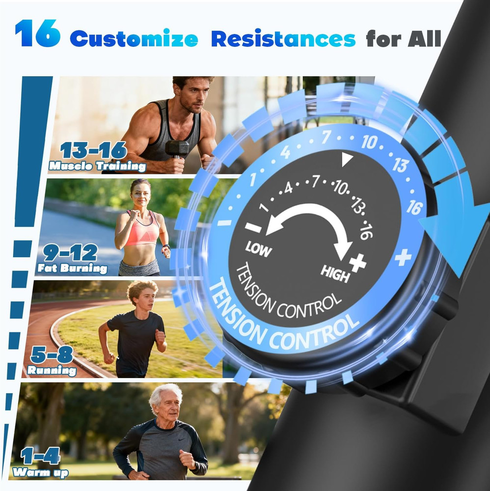 Elliptical Exercise Machine, 16-Level Magnetic Resistance Elliptical Machine for