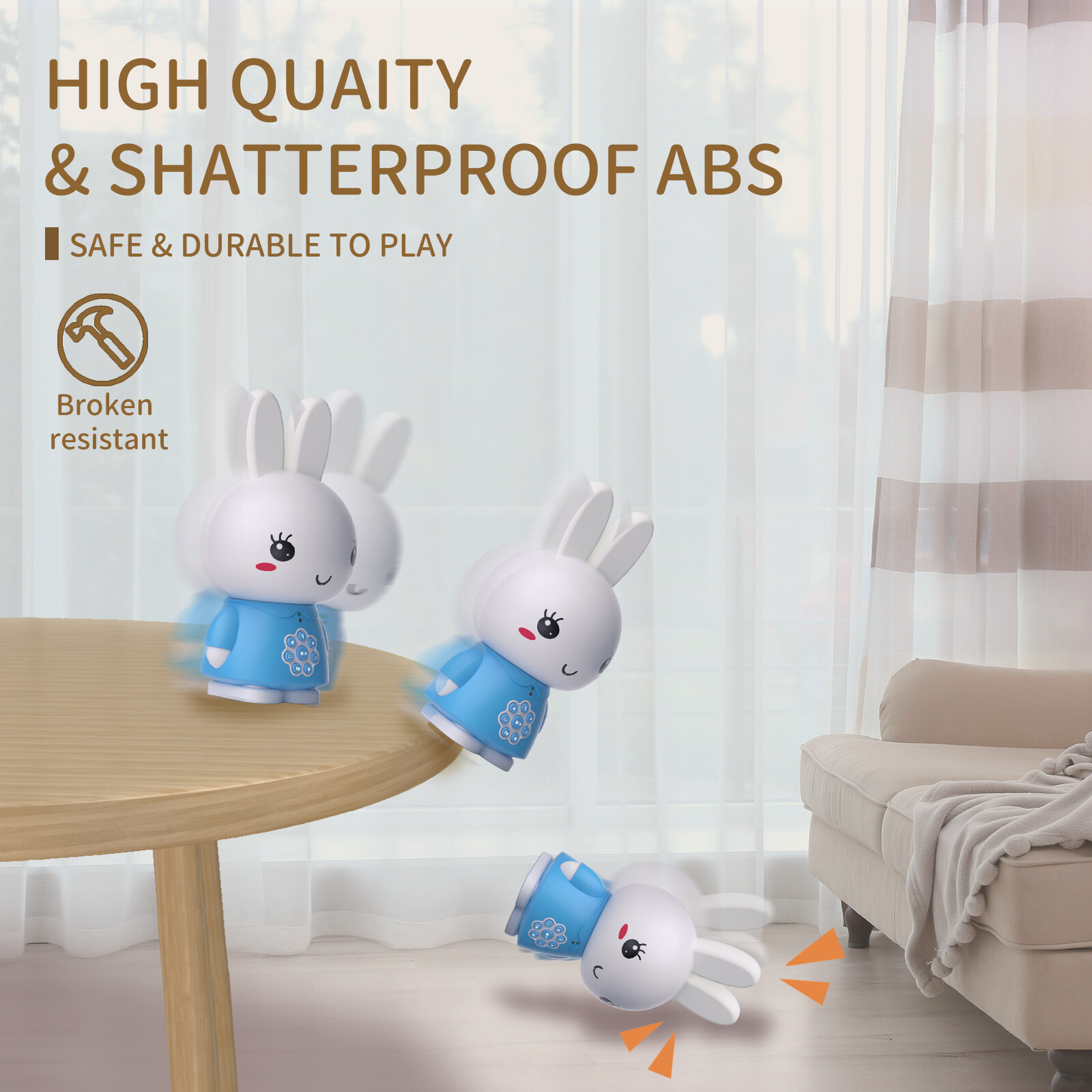 Alilo G6 Honey Bunny, Nursery Rhymes, Stories, Recording, Lullaby Baby Toy - NEW