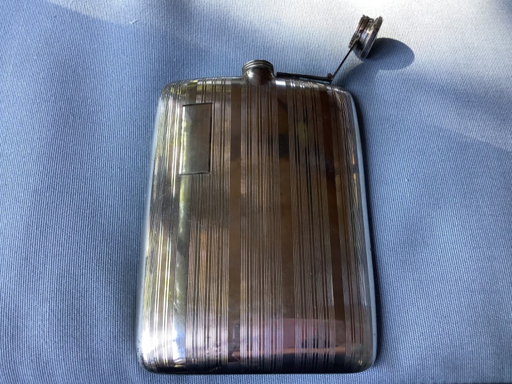 Elgin EAM silver hip flask