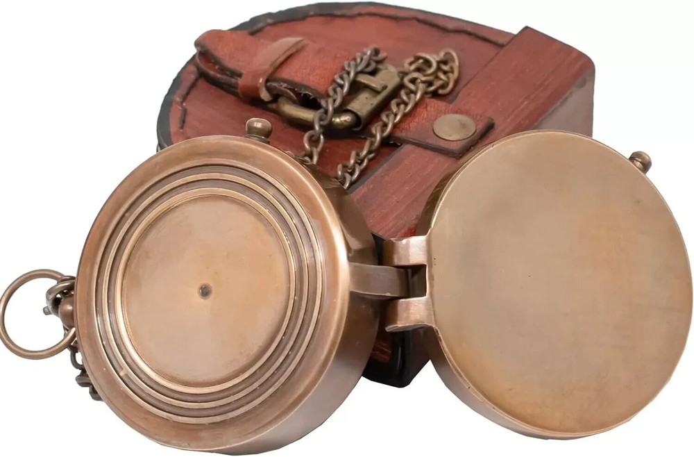 Engraved Personalized Inscription Brass Compass Baptism Birthday Easter Gift