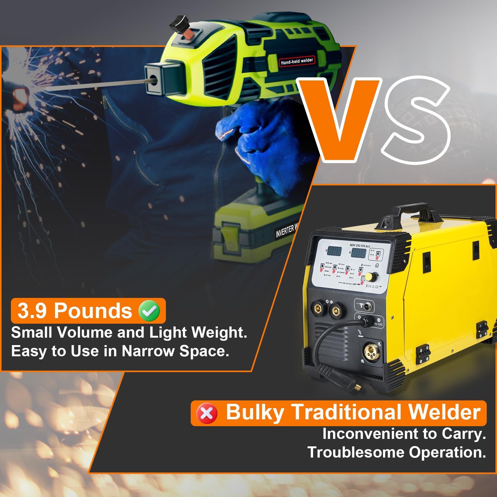 YesRight Portable Handheld Welder Gun Kit, 120A 110V ARC Welding Machine