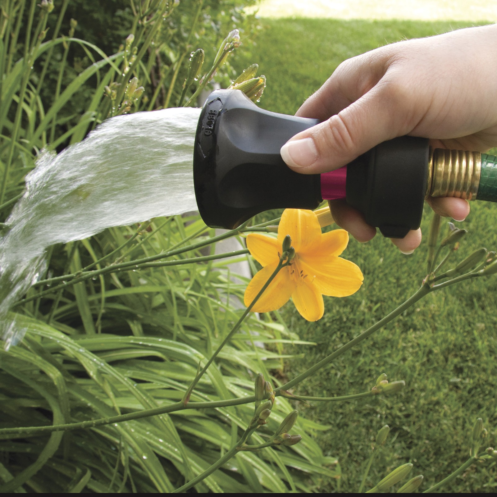 Bon Aire Ultimate Garden Hose Nozzle With Adjustable Spray, Aluminum, Model#