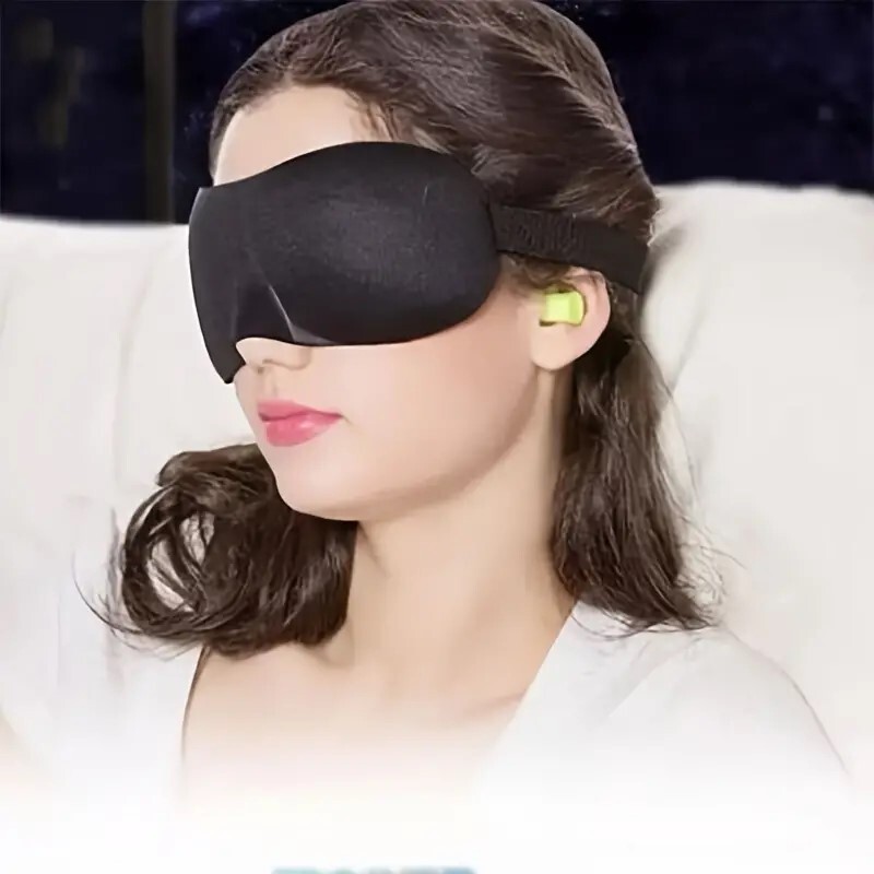 10pcs Travel 3D Eye Mask Sleep Soft Padded Shade Cover Rest Relax Blindfold