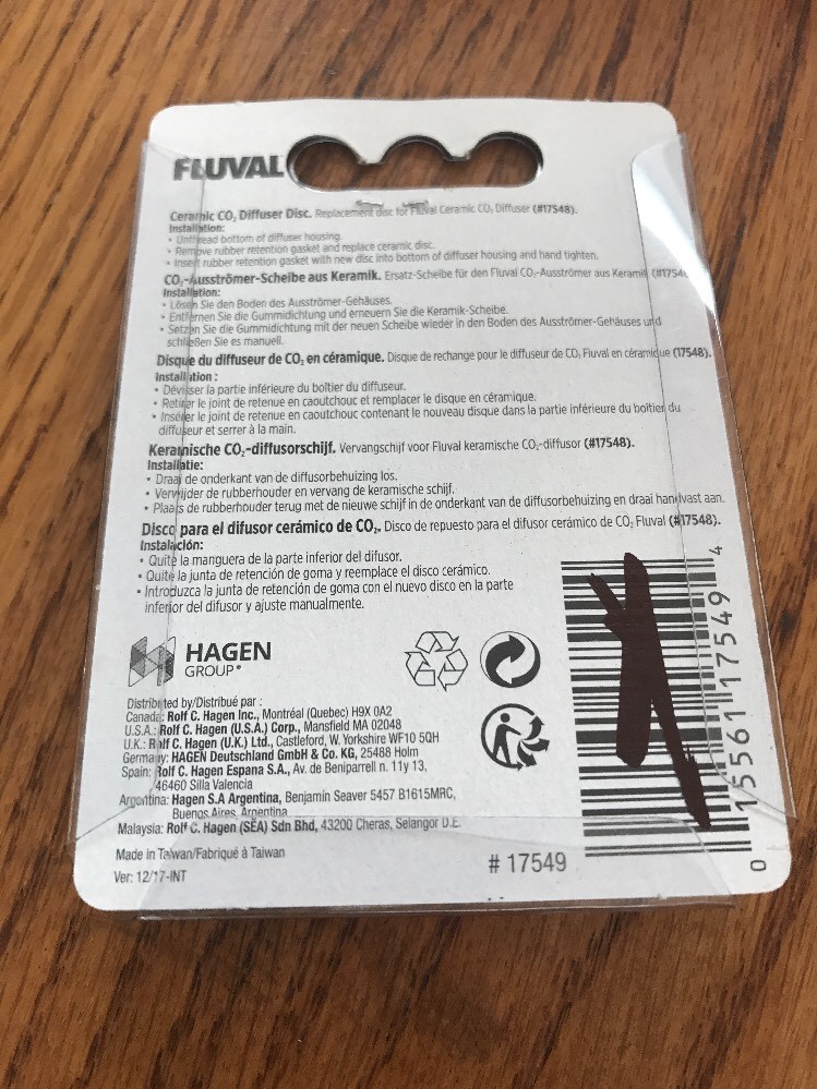 Fluval Ceramic CO2 Diffuser Disc #17549 Ships N 24h