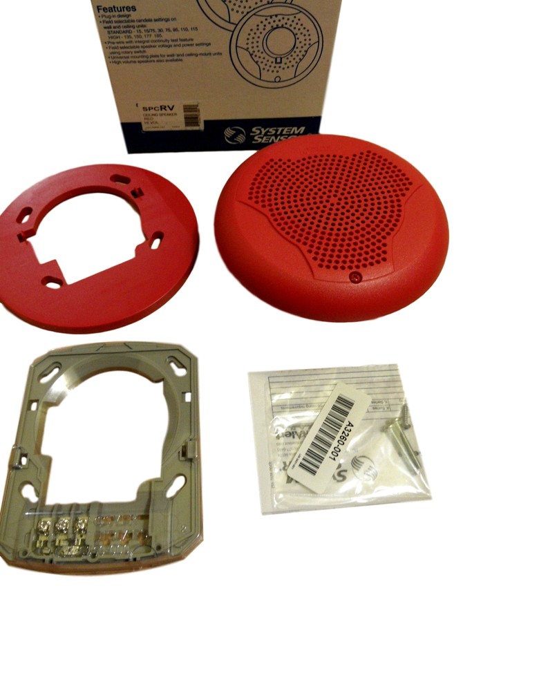 SpectrAlert Advance - Sytem Sensor SPCRV Ceiling Speaker - High Volume - Red