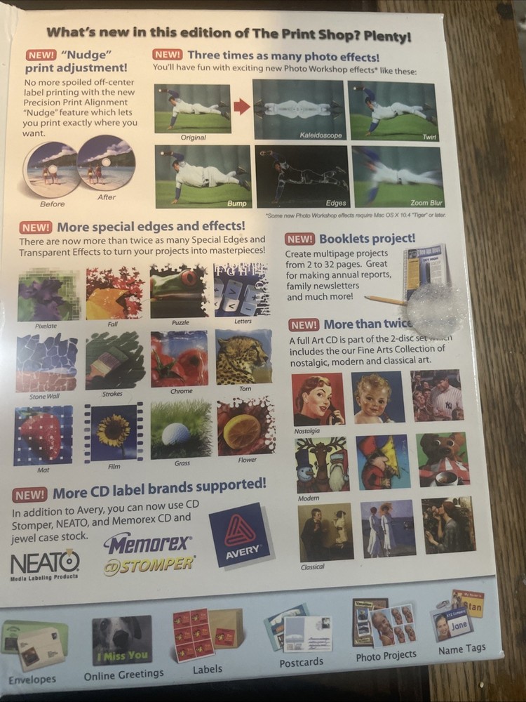 The Print Shop Brøderbund MAC Version 2 Software OS X Edition