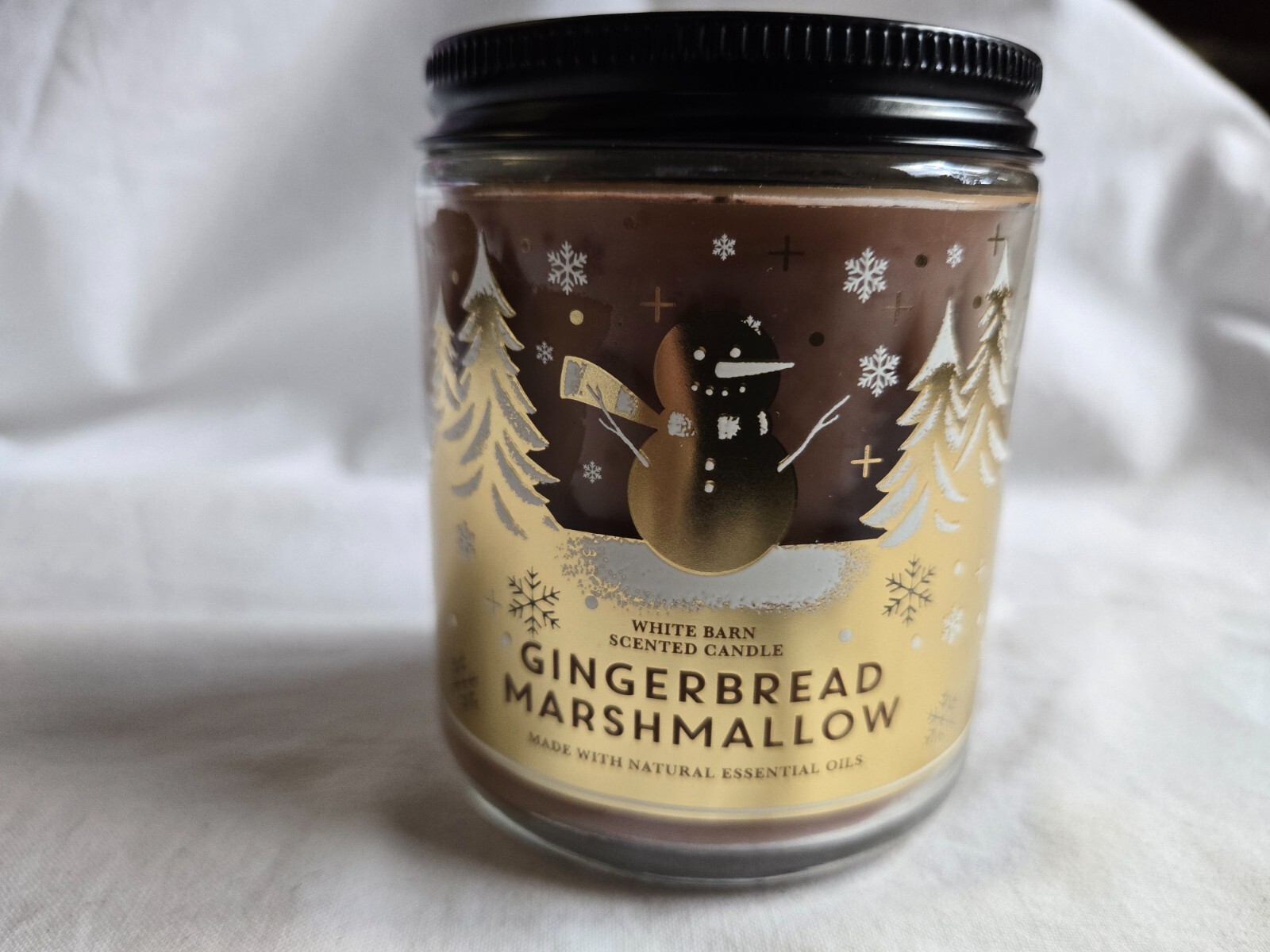 Bath & Body Works White Barn Gingerbread Marshmallow 1 wick Candle NEW #CC