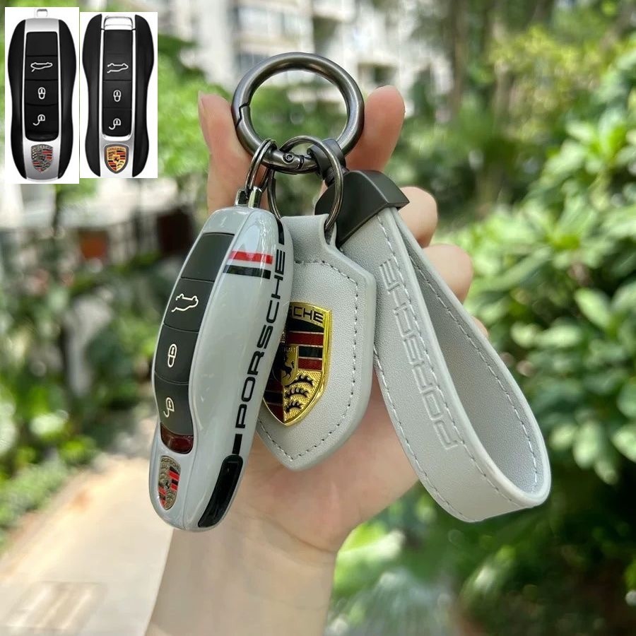 Key Fob Case Cover for Porsche Cayenne Panamera Macan 911 718 Cayman - Colors