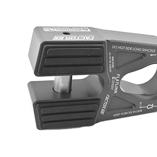 FlatLink E Winch Shackle Mount Recovery Closed System Towing Bundle with