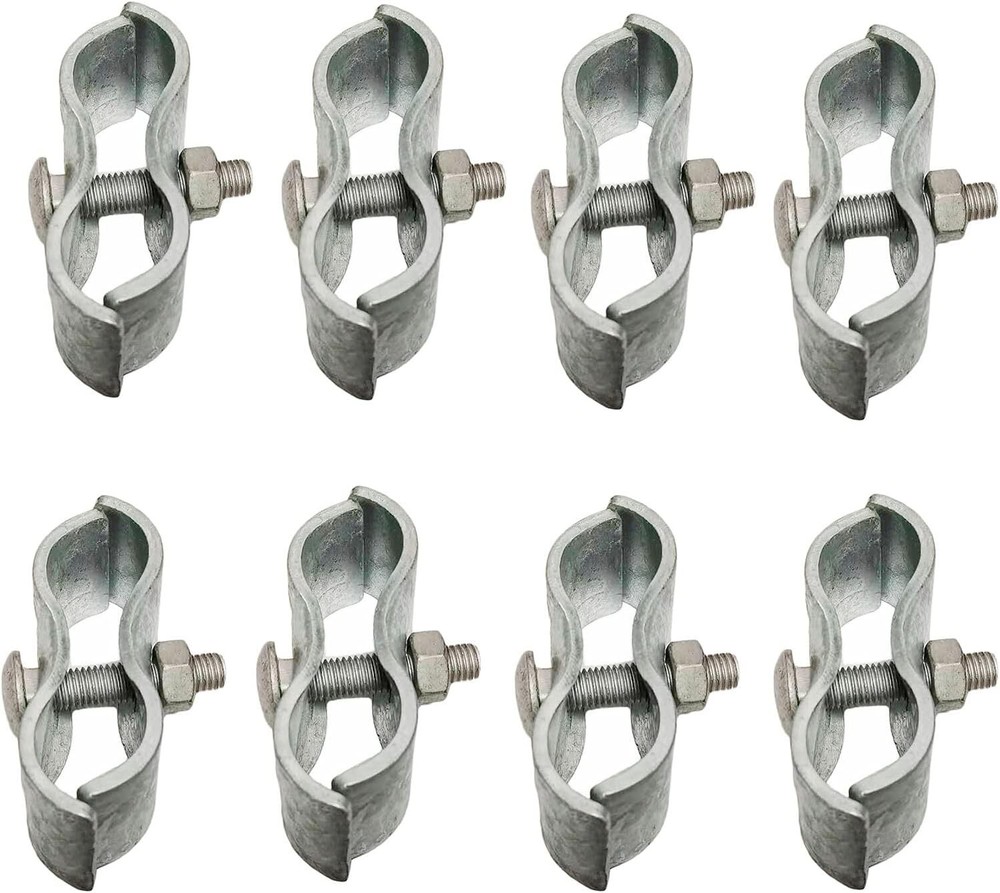FENCE PANEL CLAMPS Chain Link Dog Kennel Clamp Pipe Panel Frames 8 Set WULANKD