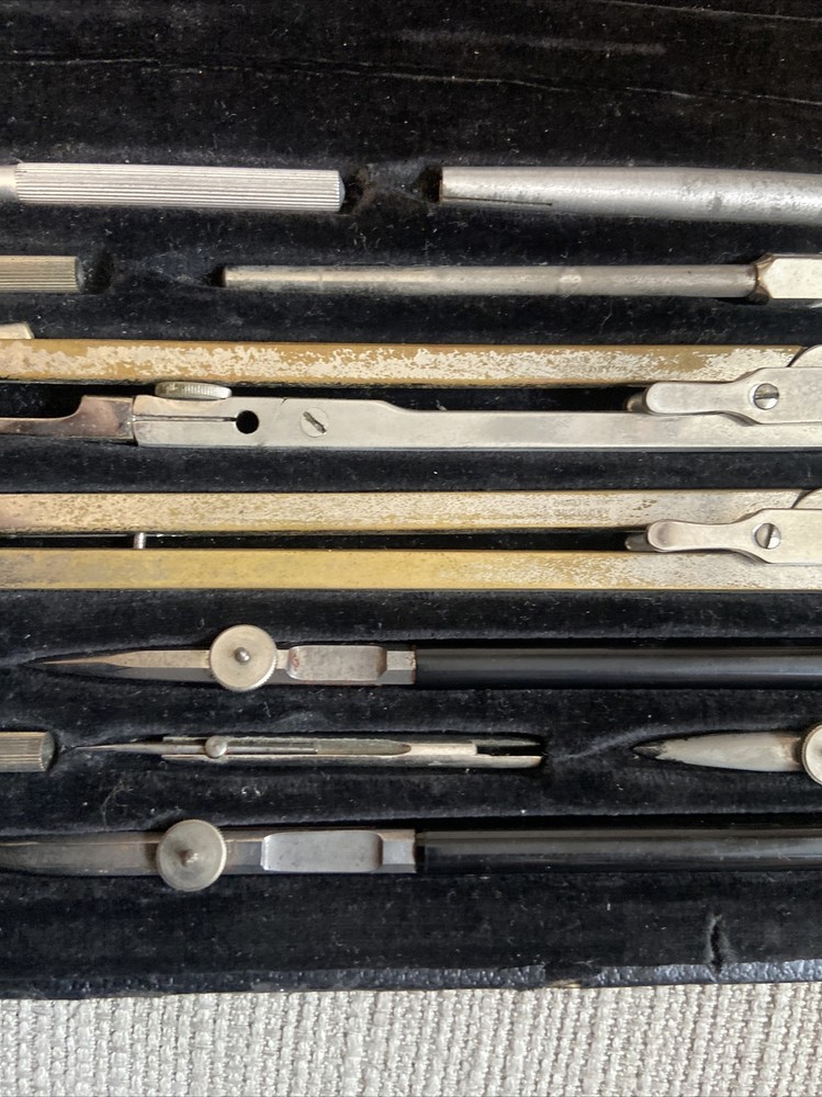 Antique Anker precision compass Technical Architect Cased drawing set