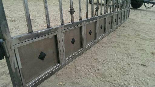 wrought iron driveway entry gate