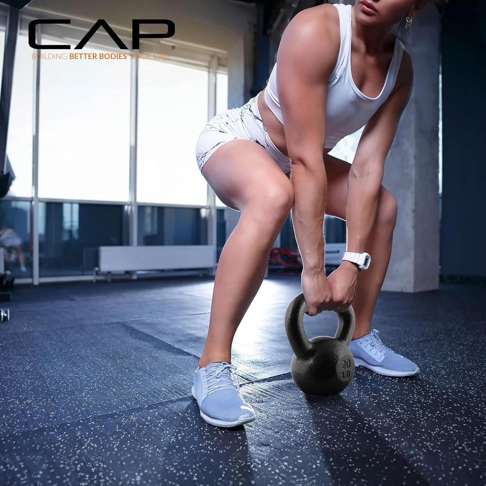 Cast Iron Kettlebell - Coated Options, Singles and Sets, Multiple Weights
