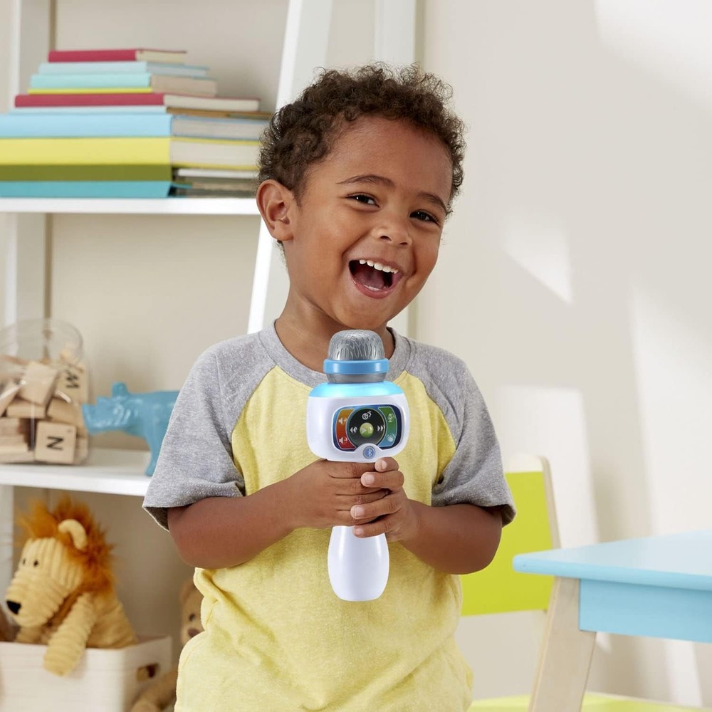 Interactive Karaoke Microphone for Ages 2-5 - Bluetooth & Color-Changing Lights