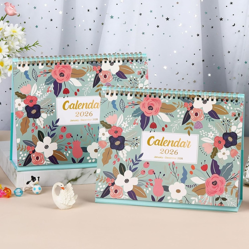 Compact 2026 Monthly Planner - Stylish Floral Design for Efficient Scheduling