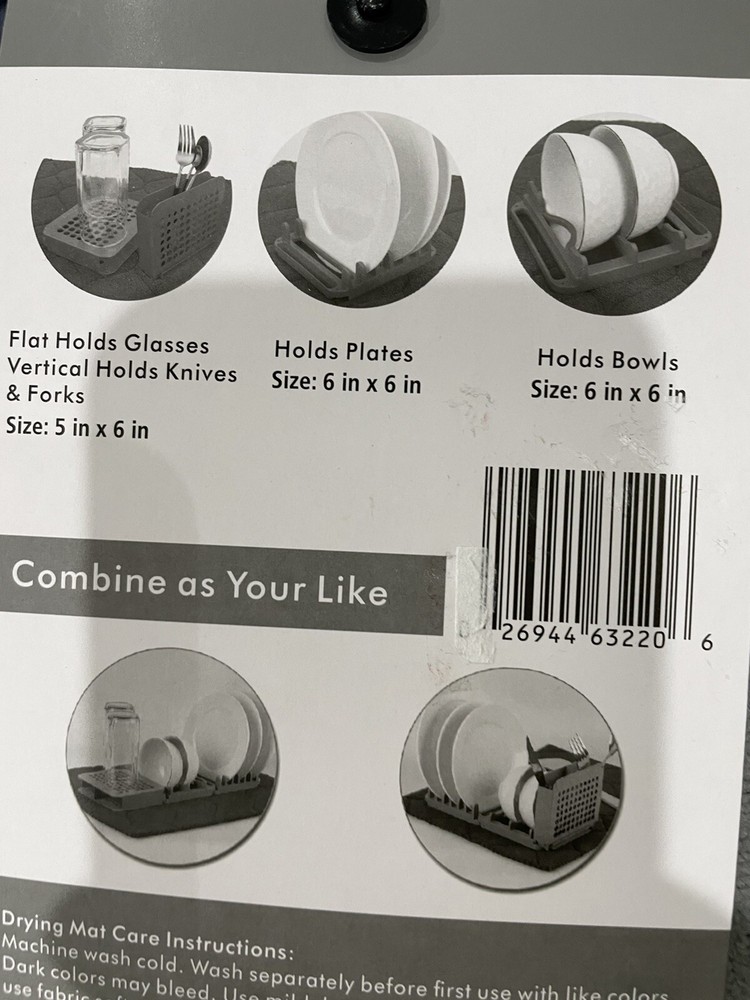 Rae Dunn CLEAN Sponge Brush & Studio Kitchen Dish Drying Rack