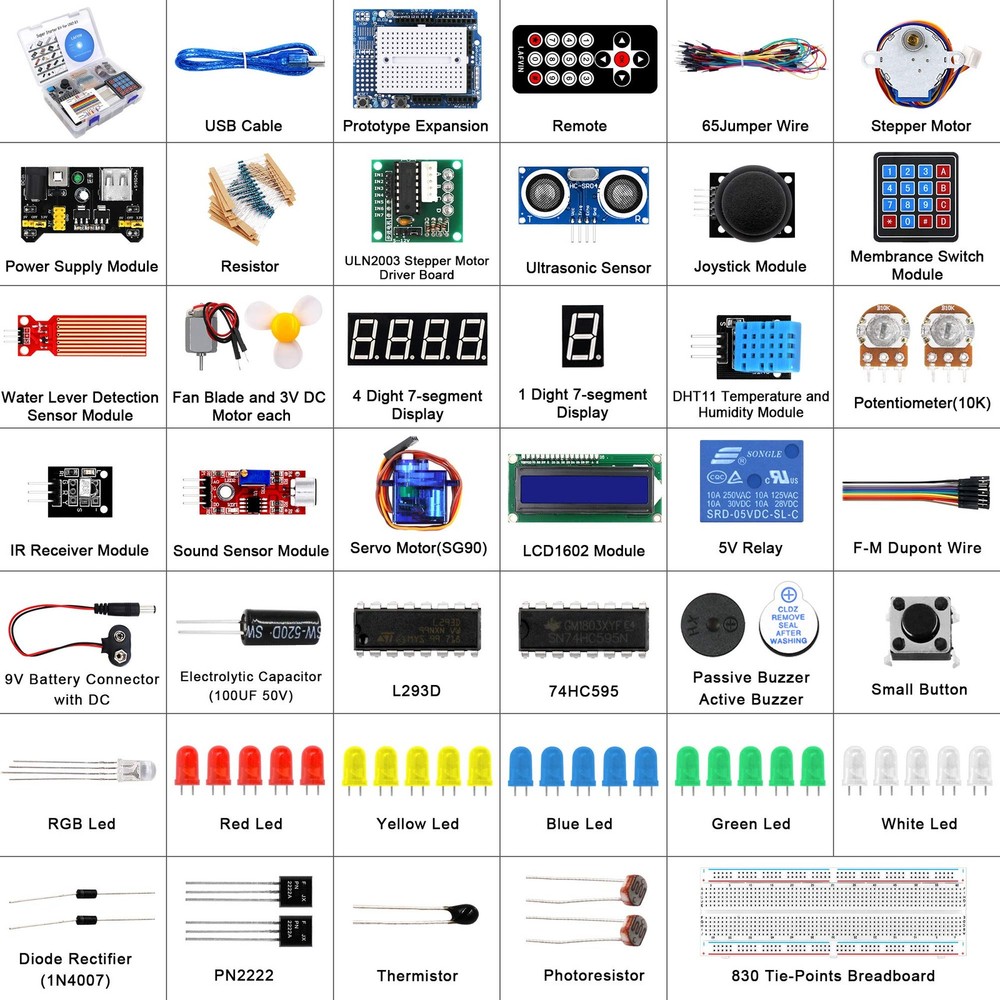 Project Super Starter Kit for R3 Mega2560 Mega328 Nano with Tutorial with Ard...