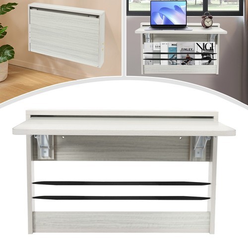Wall Mounted Fold Down Table, 90° Folding Wall Table Storage Table Work Table