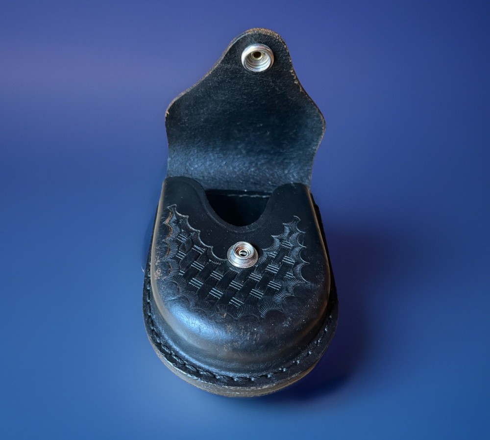 Jay-Pee Tooled Leather Handcuff Holder With Snap Closure
