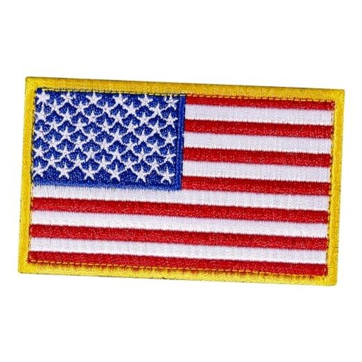 American Flag Patch - Tactical USA Flag Patches, US Flag Patch Hook & Loop Red