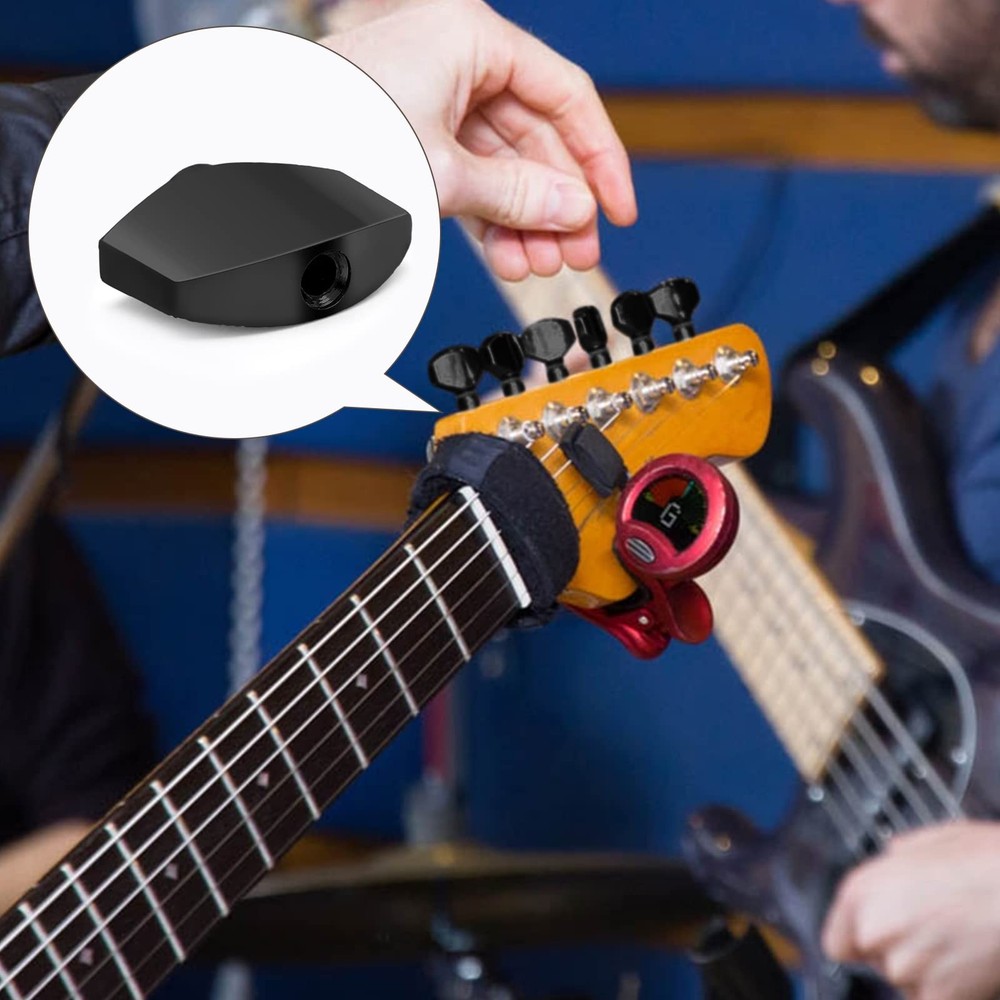 Metal Black Guitar Tuning Peg Buttons, Square Shape Shape,