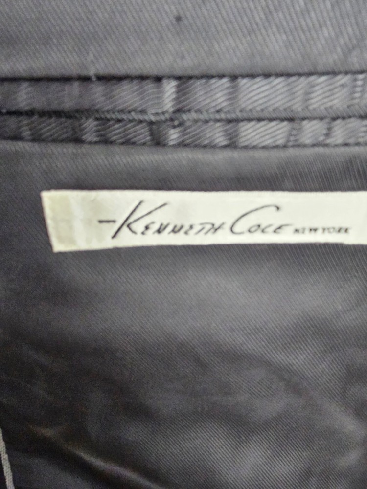 Kenneth Cole Black Wool Blazer Jacket 42R