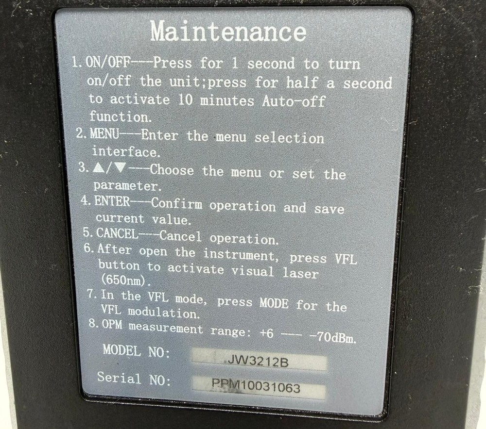 Jointwit JW3212B Optical Power Meter
