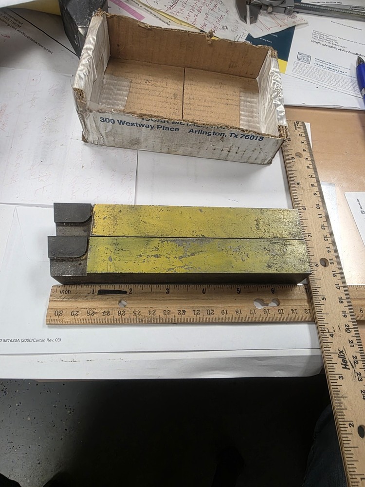 2 pcs Brazed Carbide 1" Square Lathe Tool Bits, OR LARGE FLYCUTTER BITS LH