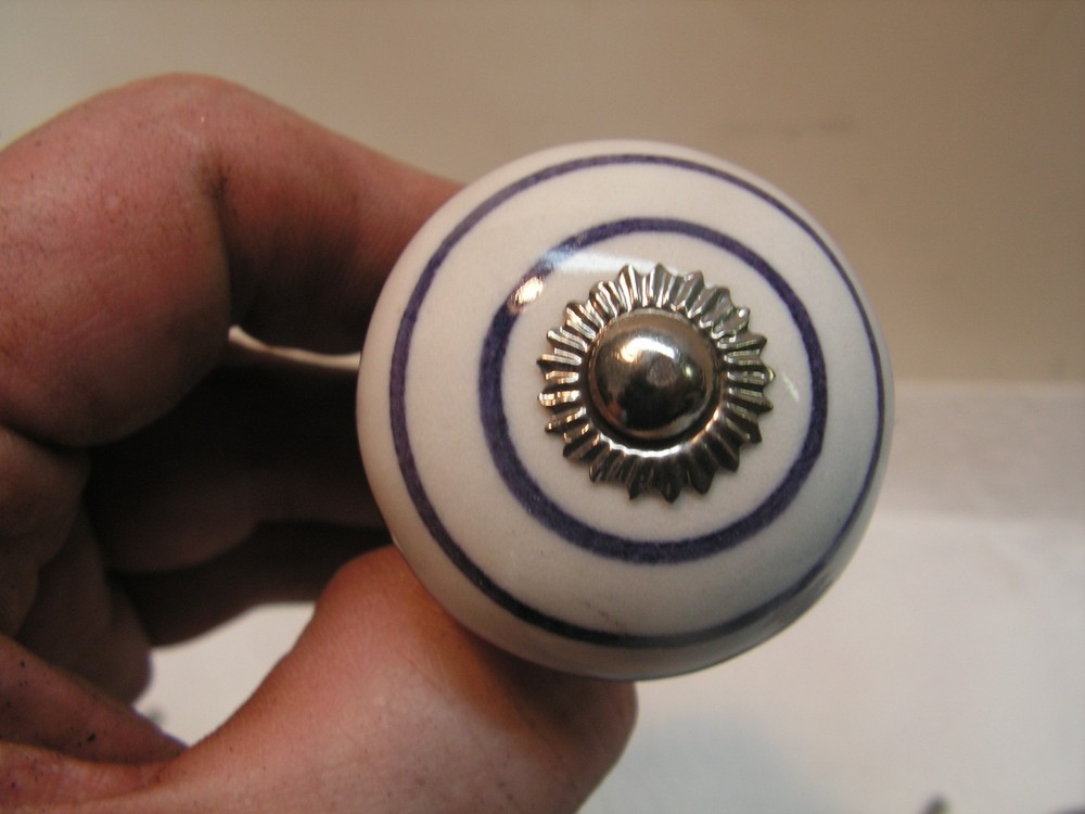 15 Vintage Porcelain Drawer Pull Handle Mostly Flower Floral Cabinet Knobs NICE!