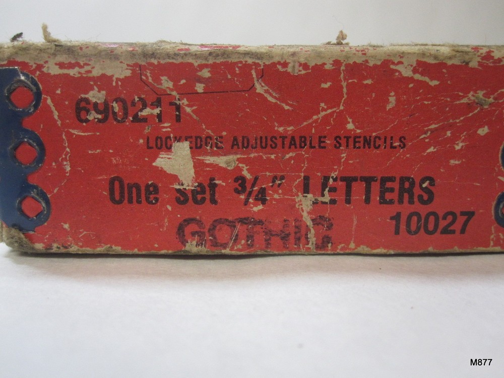 MISSING LETTERS Hanson 690211 Adjustable Stencil 3/4" Letters Gothic 34pc