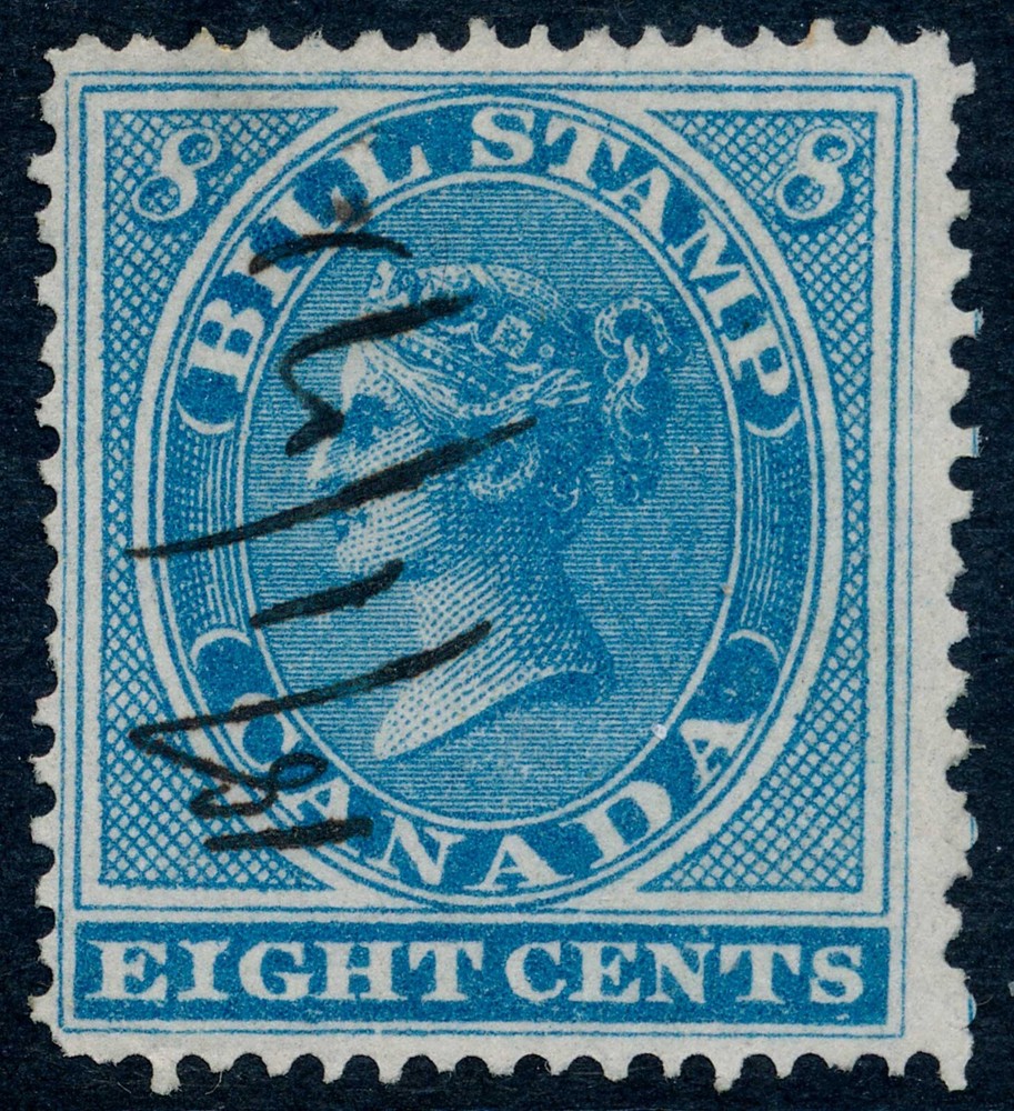 Canada FB8 First Issue 8c Revenue Stamp, 1864 used