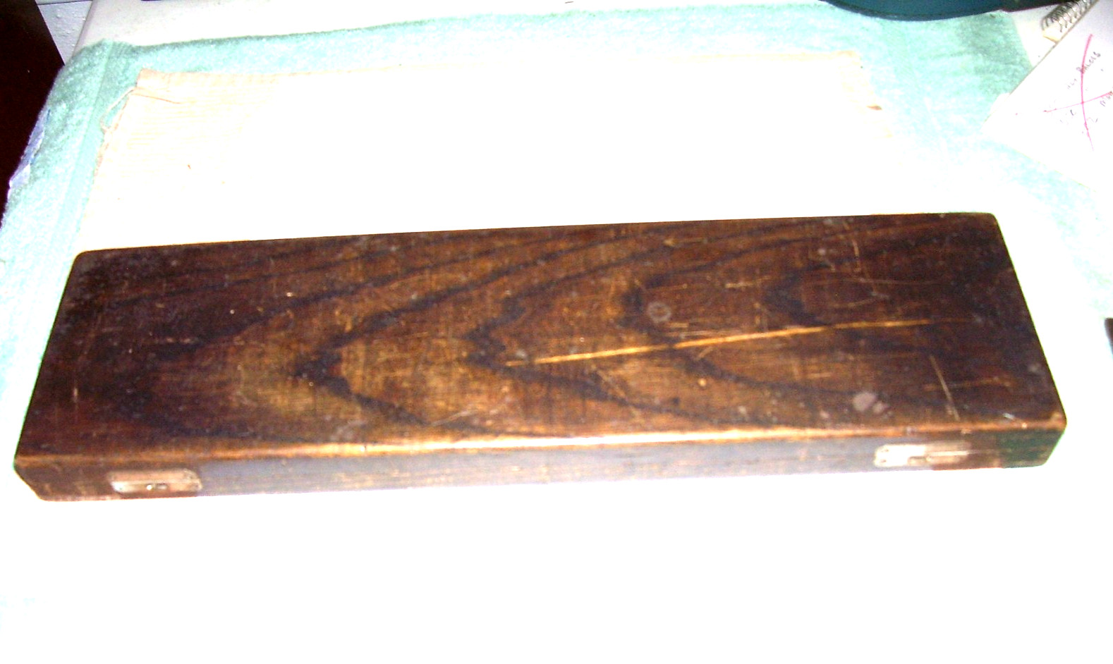 Vtg L.S. Starrett No. 122 13” Vernier Caliper - Machinist Tool - USA, Oak Case