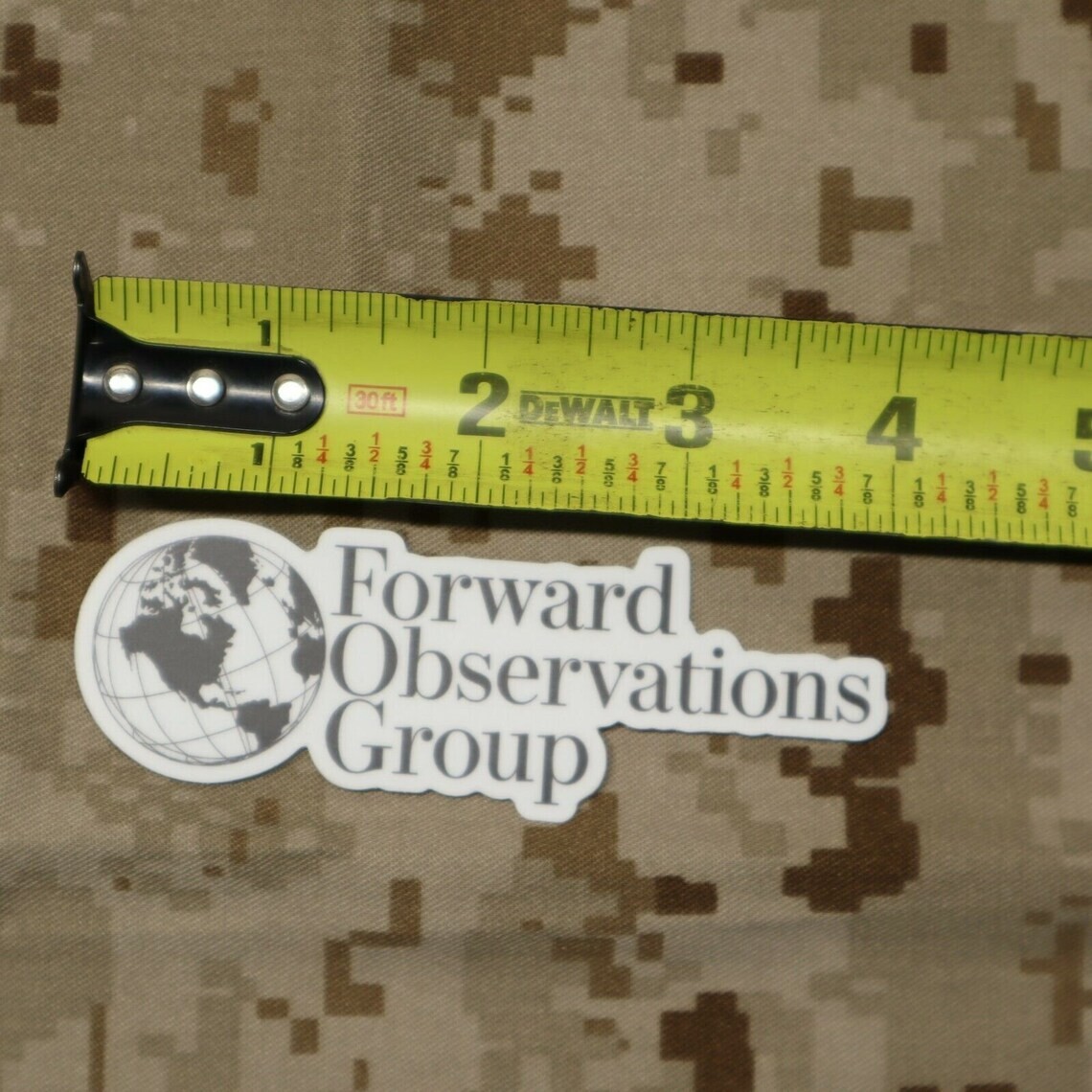 Forward Observations Group "Global" Sticker, Not SUPDEF, GBRS, ONE7SIX, Superior
